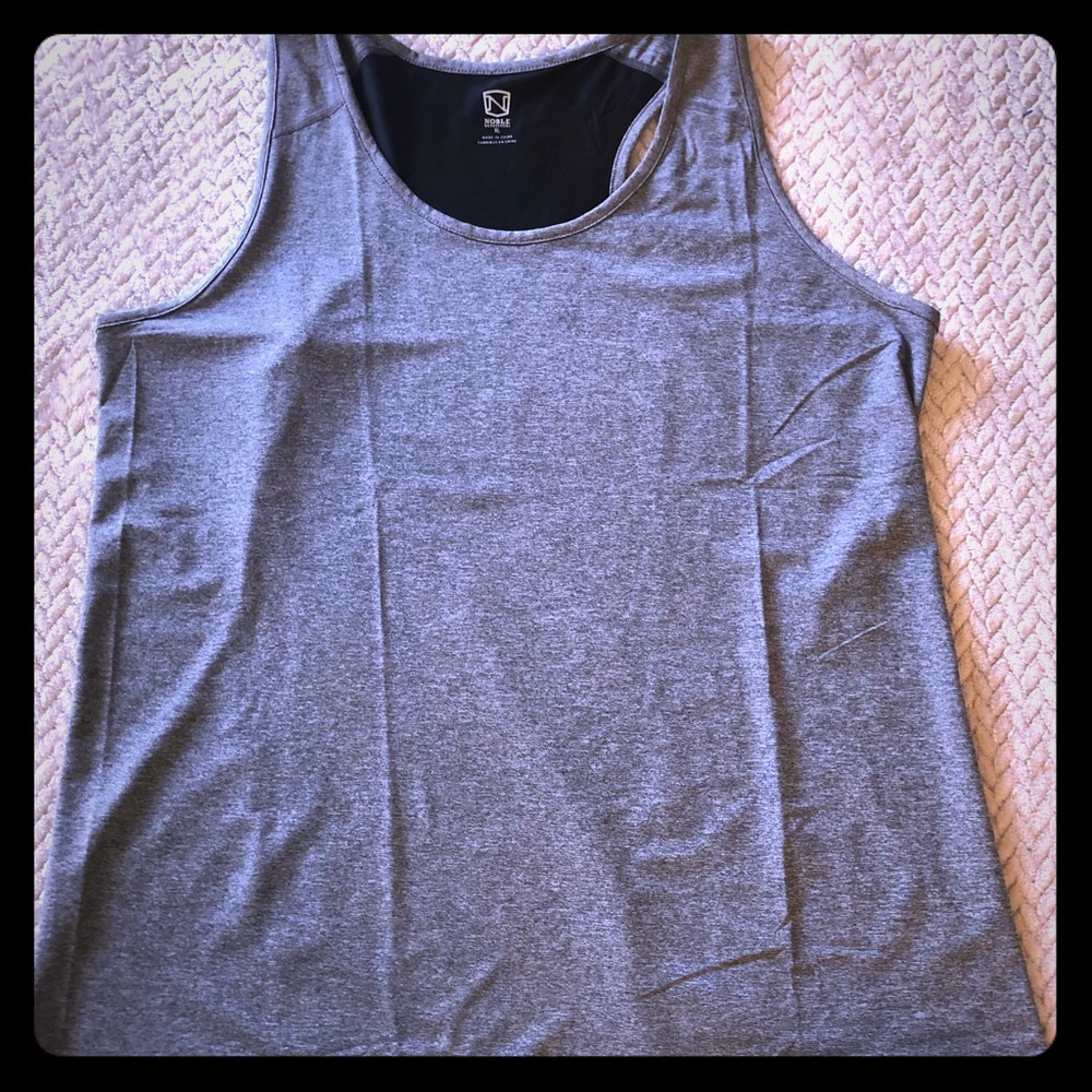 Gray/Black Noble Outfitters Athletic Tank.